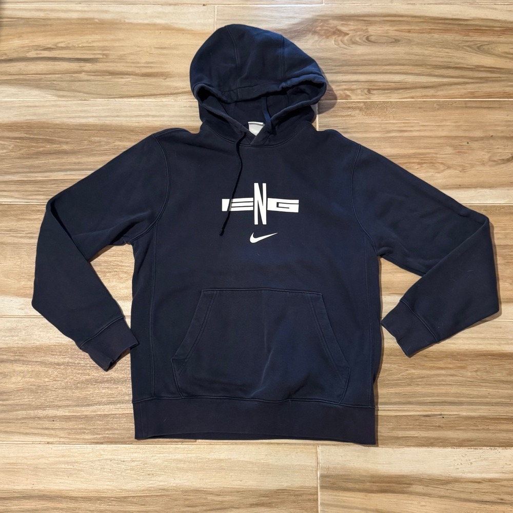 Nike England National Team Club Logo Pullover Hoodie Mens‎ Small Three Lions